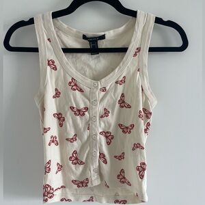 Forever 21 Butterfly Print Tank